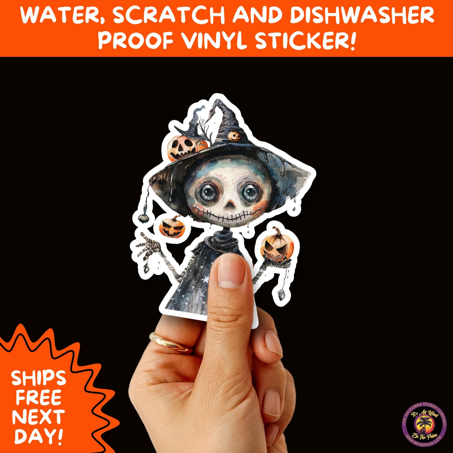 HALLOWEEN VINYL STICKERS | Spooky Ghosts, Witches, Pumpkins, Skulls and Bats β Waterproof Halloween Sticker Pack for All Ages
