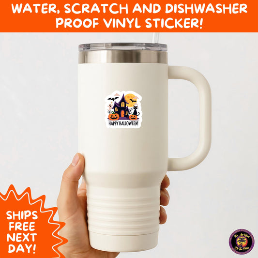 HALLOWEEN VINYL STICKERS | Spooky Ghosts, Witches, Pumpkins, Skulls and Bats Waterproof Halloween Sticker Pack for All Ages