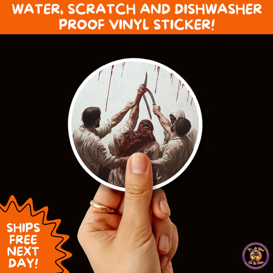 GORE HORROR STICKERS | Creepy Vibe Aesthetic Blood, Skulls, Guts, and Creepy Vinyl Art for Halloween and Alternative Style Fans