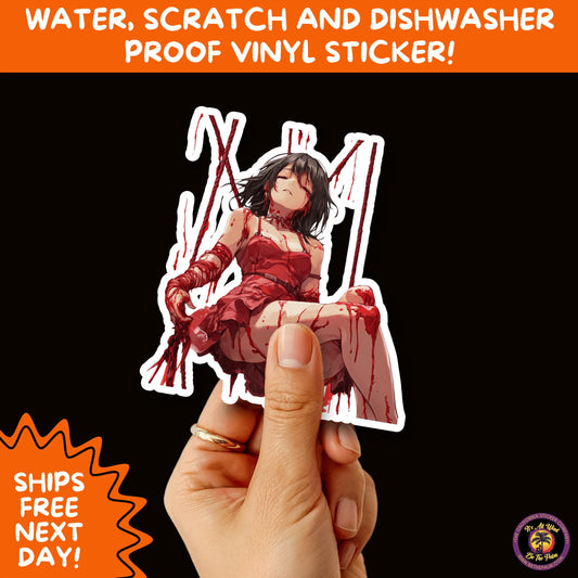 GORE HORROR STICKERS | Creepy Vibe Aesthetic – Blood, Skulls, Guts, and Creepy Vinyl Art for Halloween and Alternative Style Fans