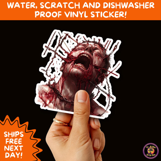 GORE HORROR STICKERS | Creepy Vibe Aesthetic – Blood, Skulls, Guts, and Creepy Vinyl Art for Halloween and Alternative Style Fans