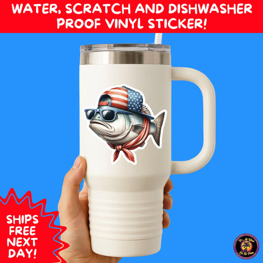 4TH OF JULY | Sticker Pack Independence Day Vinyl Decals, USA Flag, Fireworks, Red White Blue Summer Holiday Patriotic Sticker Set