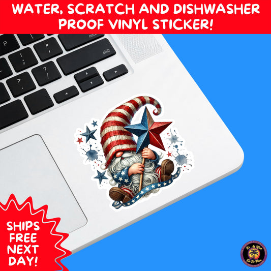 4TH OF JULY | Sticker Pack Independence Day Vinyl Decals, USA Flag, Fireworks, Red White Blue Summer Holiday Patriotic Sticker Set