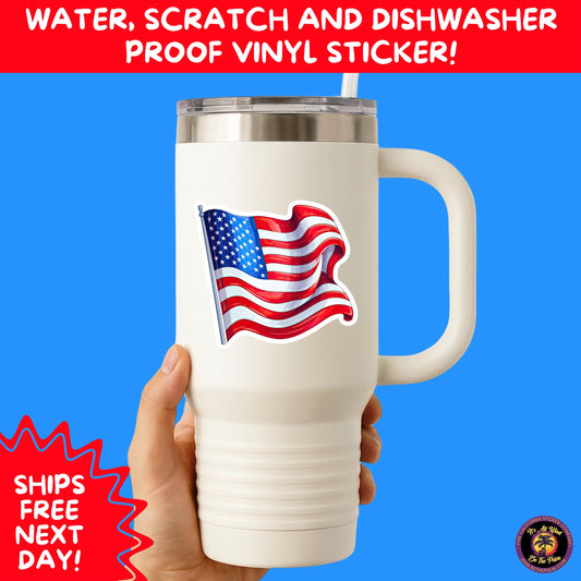 4TH OF JULY | Sticker Pack Independence Day Vinyl Decals, USA Flag, Fireworks, Red White Blue Summer Holiday Patriotic Sticker Set