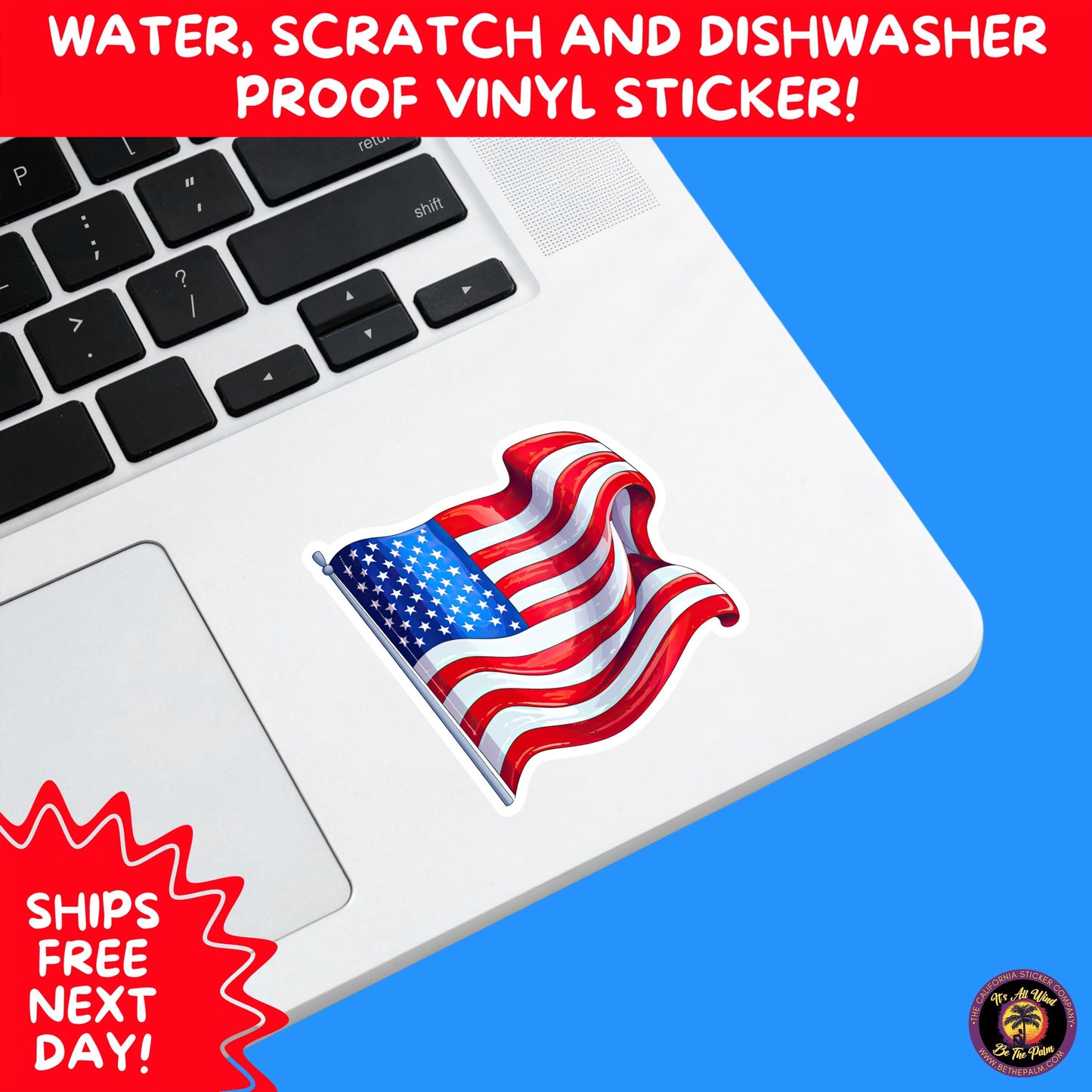 4TH OF JULY | Sticker Pack Independence Day Vinyl Decals, USA Flag, Fireworks, Red White Blue Summer Holiday Patriotic Sticker Set