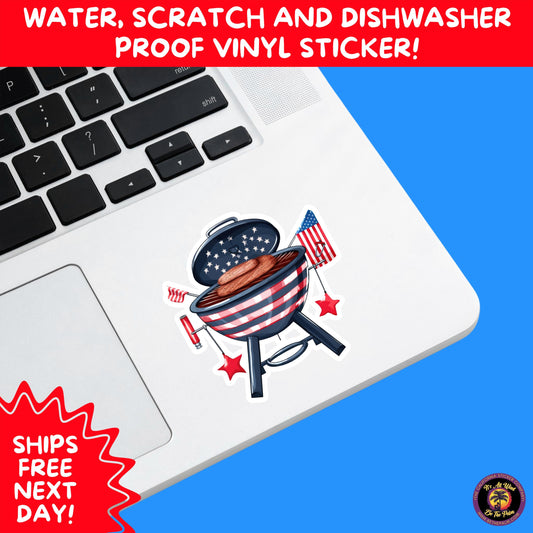 4TH OF JULY | Sticker Pack Independence Day Vinyl Decals, USA Flag, Fireworks, Red White Blue Summer Holiday Patriotic Sticker Set