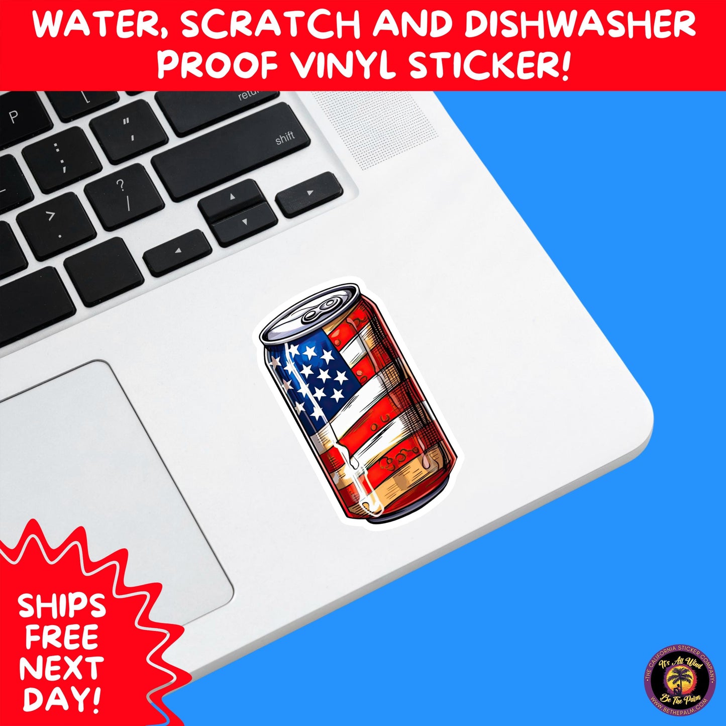 4TH OF JULY | Sticker Pack Independence Day Vinyl Decals, USA Flag, Fireworks, Red White Blue Summer Holiday Patriotic Sticker Set