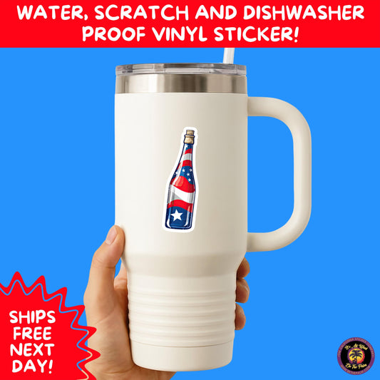 4TH OF JULY | Sticker Pack Independence Day Vinyl Decals, USA Flag, Fireworks, Red White Blue Summer Holiday Patriotic Sticker Set