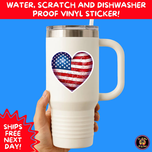 4TH OF JULY | Sticker Pack Independence Day Vinyl Decals, USA Flag, Fireworks, Red White Blue Summer Holiday Patriotic Sticker Set