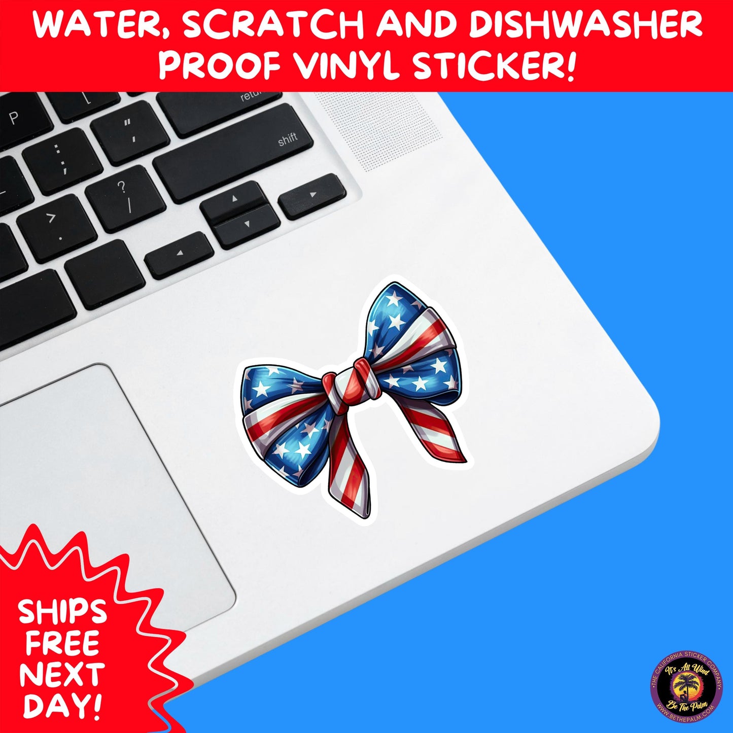 4TH OF JULY | Sticker Pack Independence Day Vinyl Decals, USA Flag, Fireworks, Red White Blue Summer Holiday Patriotic Sticker Set