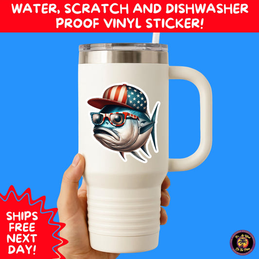 4TH OF JULY | Sticker Pack Independence Day Vinyl Decals, USA Flag, Fireworks, Red White Blue Summer Holiday Patriotic Sticker Set