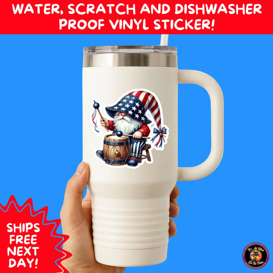 4TH OF JULY | Sticker Pack Independence Day Vinyl Decals, USA Flag, Fireworks, Red White Blue Summer Holiday Patriotic Sticker Set