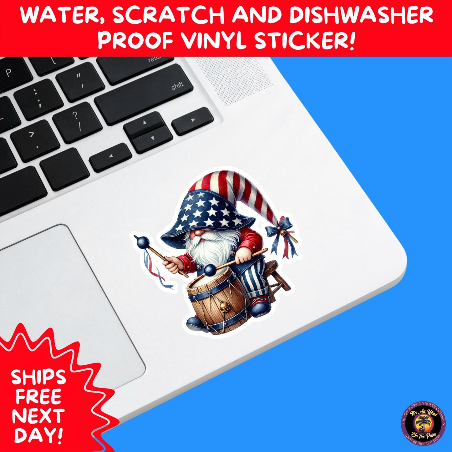 4TH OF JULY | Sticker Pack Independence Day Vinyl Decals, USA Flag, Fireworks, Red White Blue Summer Holiday Patriotic Sticker Set