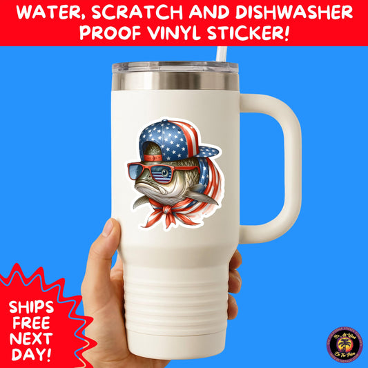 4TH OF JULY | Sticker Pack Independence Day Vinyl Decals, USA Flag, Fireworks, Red White Blue Summer Holiday Patriotic Sticker Set