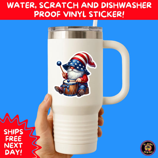 4TH OF JULY | Sticker Pack Independence Day Vinyl Decals, USA Flag, Fireworks, Red White Blue Summer Holiday Patriotic Sticker Set