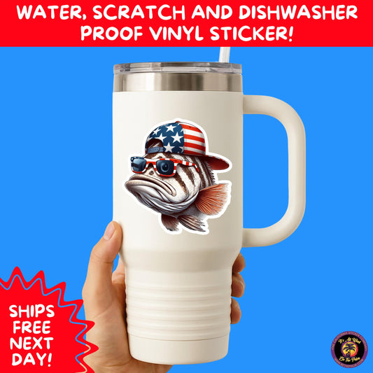 4TH OF JULY | Sticker Pack Independence Day Vinyl Decals, USA Flag, Fireworks, Red White Blue Summer Holiday Patriotic Sticker Set