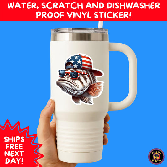 4TH OF JULY | Sticker Pack Independence Day Vinyl Decals, USA Flag, Fireworks, Red White Blue Summer Holiday Patriotic Sticker Set