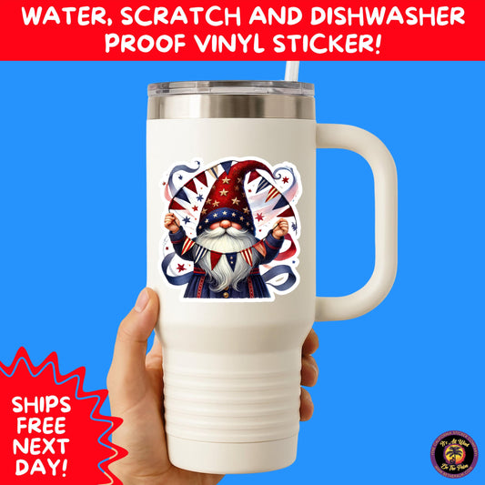 4TH OF JULY | Sticker Pack Independence Day Vinyl Decals, USA Flag, Fireworks, Red White Blue Summer Holiday Patriotic Sticker Set