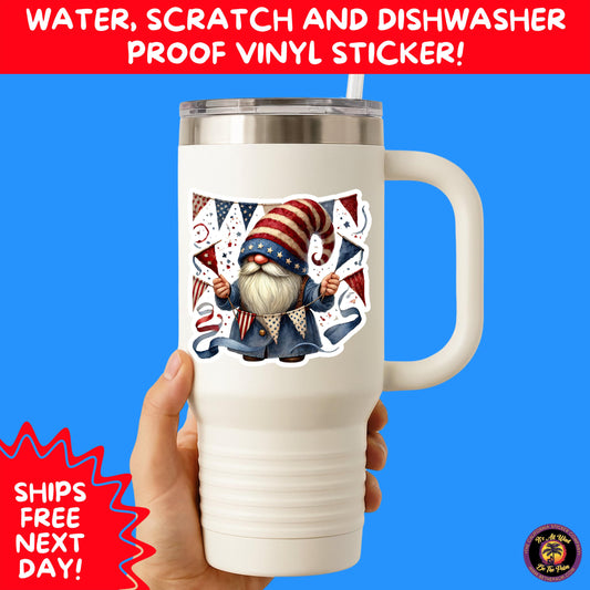 4TH OF JULY | Sticker Pack Independence Day Vinyl Decals, USA Flag, Fireworks, Red White Blue Summer Holiday Patriotic Sticker Set