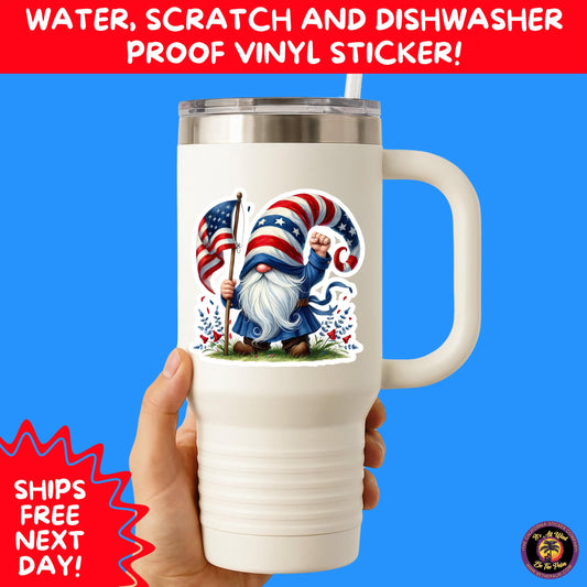 4TH OF JULY | Sticker Pack Independence Day Vinyl Decals, USA Flag, Fireworks, Red White Blue Summer Holiday Patriotic Sticker Set