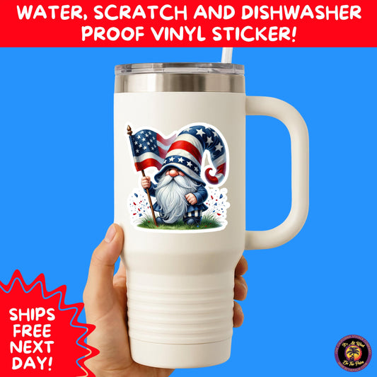 4TH OF JULY | Sticker Pack Independence Day Vinyl Decals, USA Flag, Fireworks, Red White Blue Summer Holiday Patriotic Sticker Set