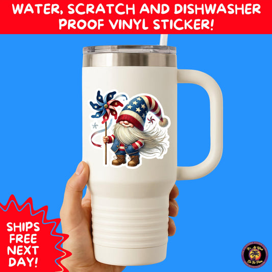 4TH OF JULY | Sticker Pack Independence Day Vinyl Decals, USA Flag, Fireworks, Red White Blue Summer Holiday Patriotic Sticker Set