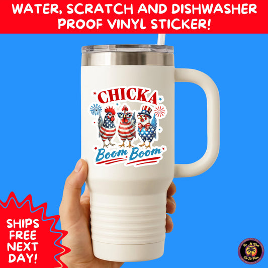 4TH OF JULY | Sticker Pack Independence Day Vinyl Decals, USA Flag, Fireworks, Red White Blue Summer Holiday Patriotic Sticker Set