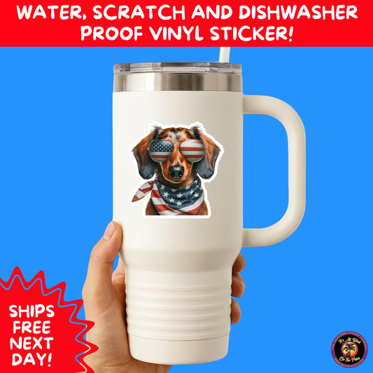 4TH OF JULY | Sticker Pack Independence Day Vinyl Decals, USA Flag, Fireworks, Red White Blue Summer Holiday Patriotic Sticker Set