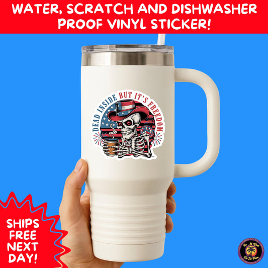 4TH OF JULY | Sticker Pack Independence Day Vinyl Decals, USA Flag, Fireworks, Red White Blue Summer Holiday Patriotic Sticker Set