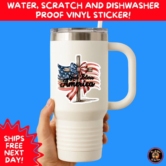 4TH OF JULY | Sticker Pack Independence Day Vinyl Decals, USA Flag, Fireworks, Red White Blue Summer Holiday Patriotic Sticker Set