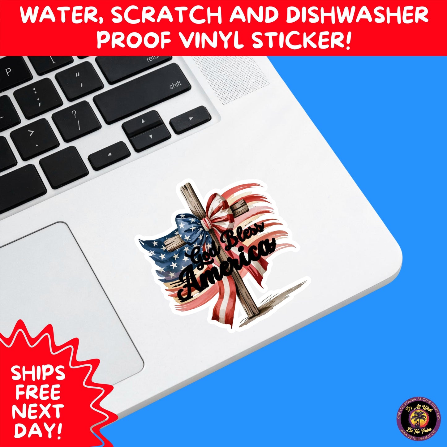 4TH OF JULY | Sticker Pack Independence Day Vinyl Decals, USA Flag, Fireworks, Red White Blue Summer Holiday Patriotic Sticker Set