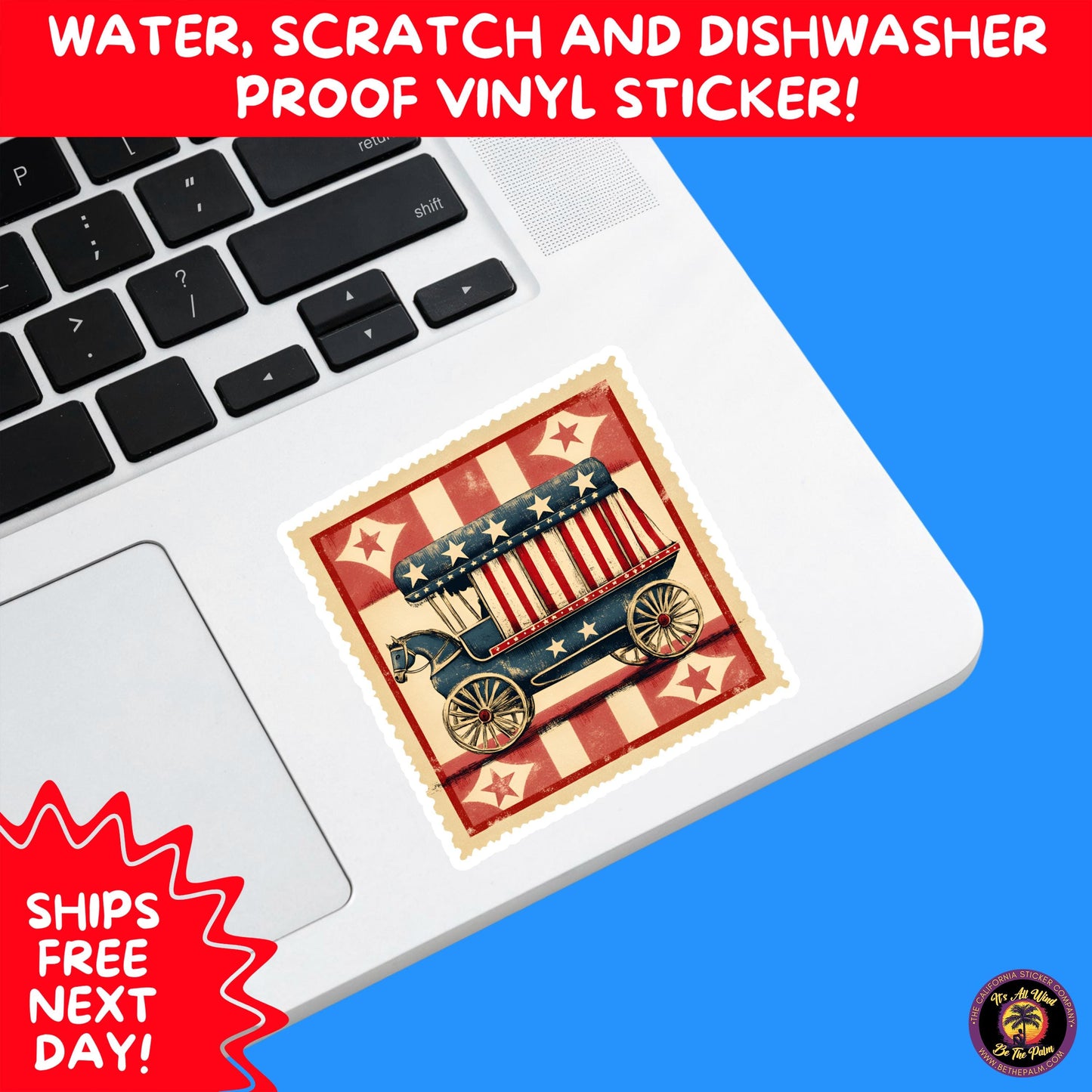 4TH OF JULY | Sticker Pack Independence Day Vinyl Decals, USA Flag, Fireworks, Red White Blue Summer Holiday Patriotic Sticker Set