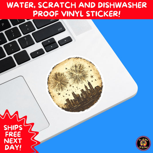 4TH OF JULY | Sticker Pack Independence Day Vinyl Decals, USA Flag, Fireworks, Red White Blue Summer Holiday Patriotic Sticker Set