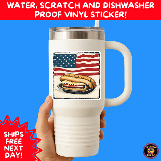 4TH OF JULY | Sticker Pack Independence Day Vinyl Decals, USA Flag, Fireworks, Red White Blue Summer Holiday Patriotic Sticker Set