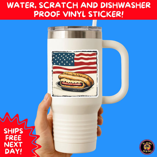 4TH OF JULY | Sticker Pack Independence Day Vinyl Decals, USA Flag, Fireworks, Red White Blue Summer Holiday Patriotic Sticker Set