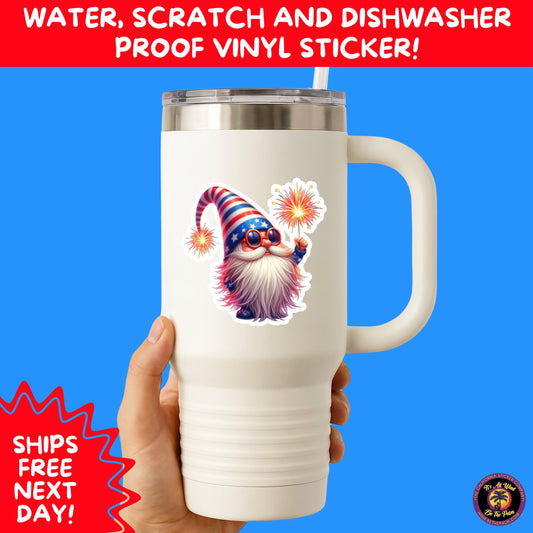 4TH OF JULY | Sticker Pack Independence Day Vinyl Decals, USA Flag, Fireworks, Red White Blue Summer Holiday Patriotic Sticker Set