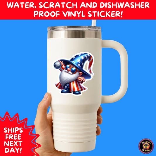 4TH OF JULY | Sticker Pack Independence Day Vinyl Decals, USA Flag, Fireworks, Red White Blue Summer Holiday Patriotic Sticker Set