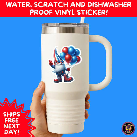 4TH OF JULY | Sticker Pack Independence Day Vinyl Decals, USA Flag, Fireworks, Red White Blue Summer Holiday Patriotic Sticker Set