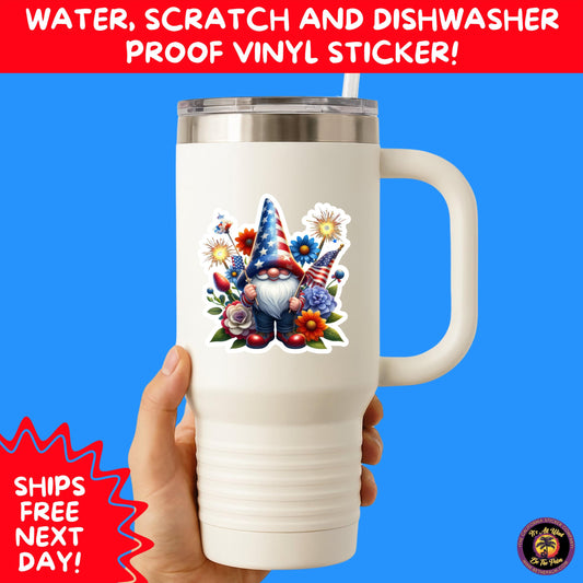 4TH OF JULY | Sticker Pack Independence Day Vinyl Decals, USA Flag, Fireworks, Red White Blue Summer Holiday Patriotic Sticker Set