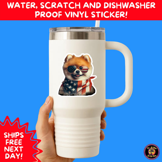 4TH OF JULY | Sticker Pack Independence Day Vinyl Decals, USA Flag, Fireworks, Red White Blue Summer Holiday Patriotic Sticker Set