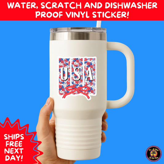 4TH OF JULY | Sticker Pack Independence Day Vinyl Decals, USA Flag, Fireworks, Red White Blue Summer Holiday Patriotic Sticker Set