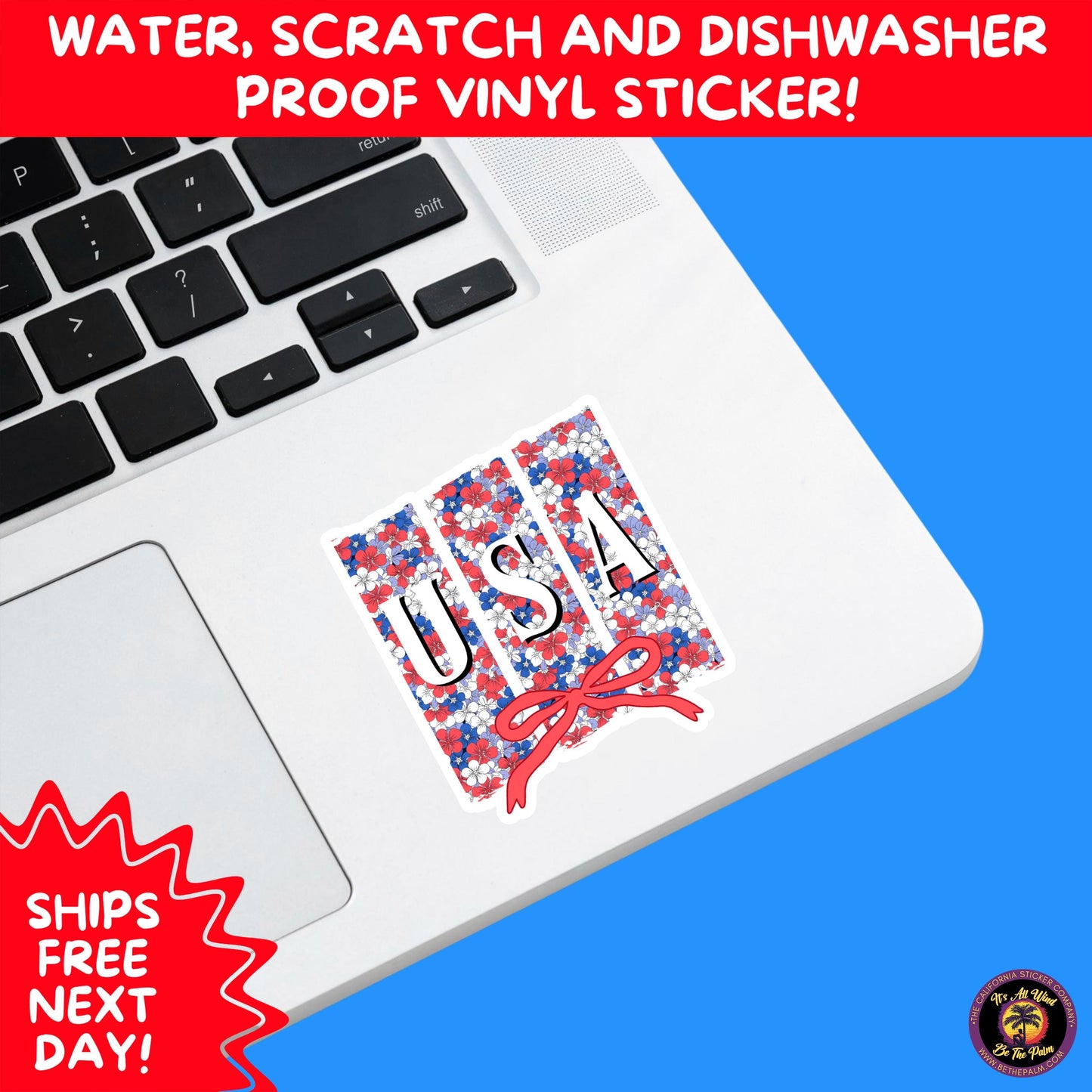 4TH OF JULY | Sticker Pack Independence Day Vinyl Decals, USA Flag, Fireworks, Red White Blue Summer Holiday Patriotic Sticker Set