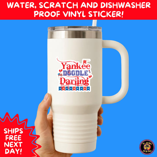 4TH OF JULY | Sticker Pack Independence Day Vinyl Decals, USA Flag, Fireworks, Red White Blue Summer Holiday Patriotic Sticker Set