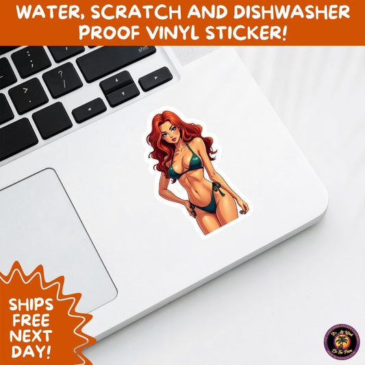 FUN BEACH STICKERS with Bikini Designs, Perfect for Travel Journals, Water Bottles, Tumblers, Laptops, Scrapbooks, and Summer Decor