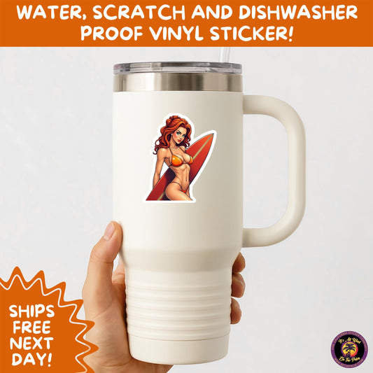 FUN BEACH STICKERS with Bikini Designs, Perfect for Travel Journals, Water Bottles, Tumblers, Laptops, Scrapbooks, and Summer Decor