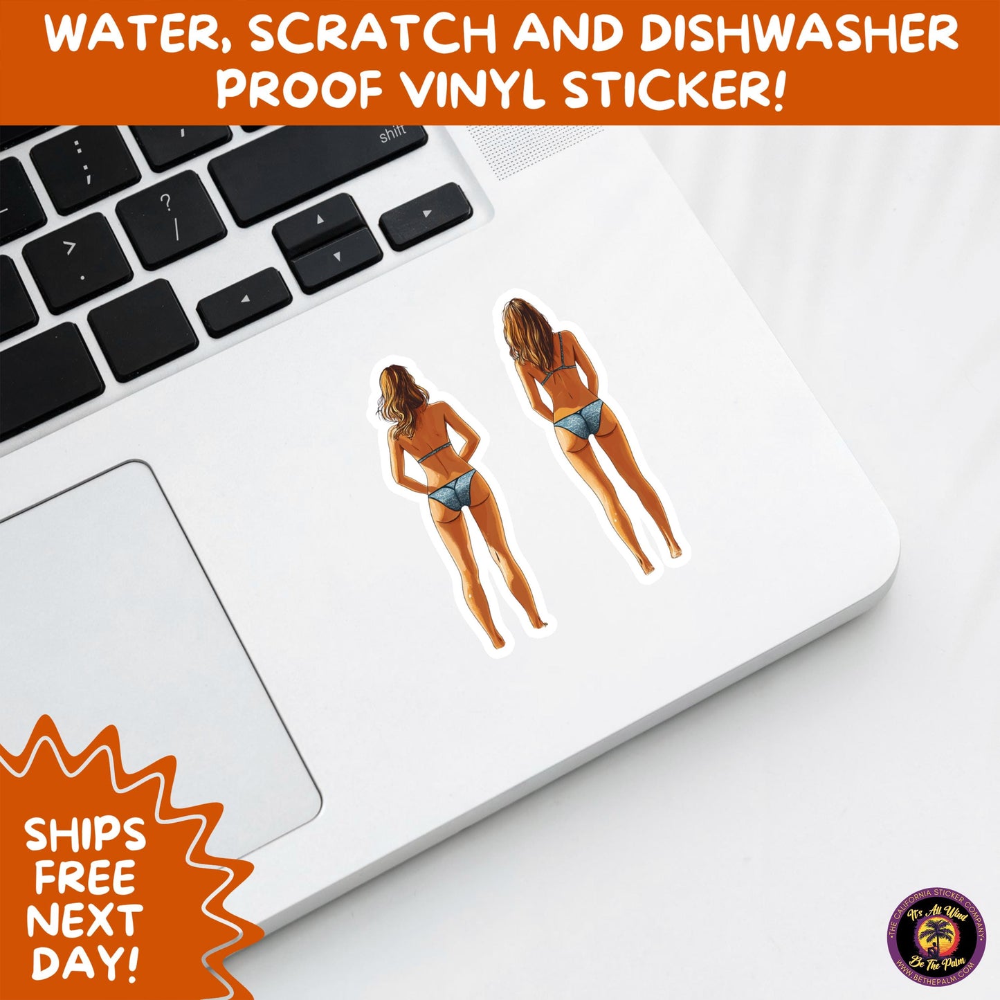 FUN BEACH STICKERS with Bikini Designs, Perfect for Travel Journals, Water Bottles, Tumblers, Laptops, Scrapbooks, and Summer Decor
