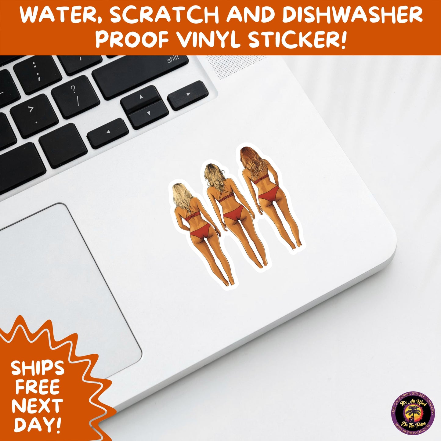 FUN BEACH STICKERS with Bikini Designs, Perfect for Travel Journals, Water Bottles, Tumblers, Laptops, Scrapbooks, and Summer Decor