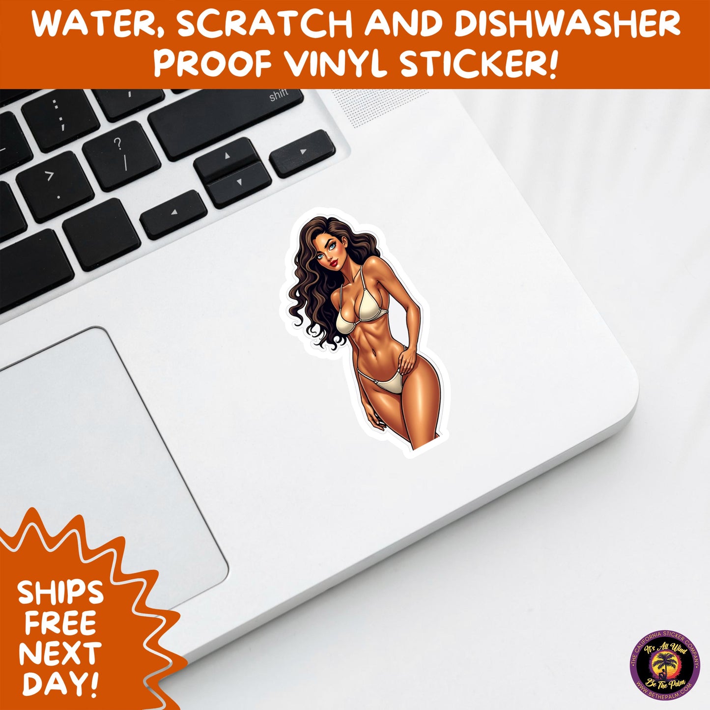 FUN BEACH STICKERS with Bikini Designs, Perfect for Travel Journals, Water Bottles, Tumblers, Laptops, Scrapbooks, and Summer Decor