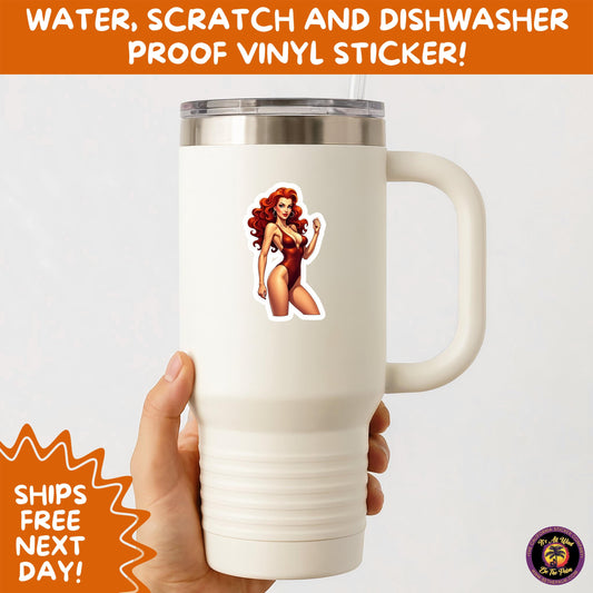 FUN BEACH STICKERS with Bikini Designs, Perfect for Travel Journals, Water Bottles, Tumblers, Laptops, Scrapbooks, and Summer Decor