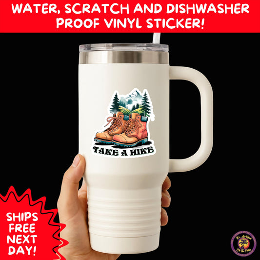 HIKING STICKERS | Set Waterproof Vinyl Decals Ideal for Backpacks Journals Cars Perfect Gift for Trail Walkers Campers and Outdoor Fans